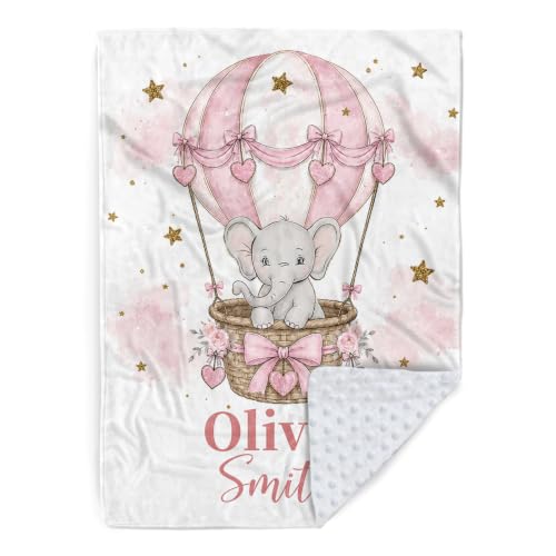 Image of Personalized Baby Blanket for Girls, Custom Nursery Blanket with Name, 30 x 40 Inch Soft Minky Blanket for Baby Toddlers, Newborn Print 11