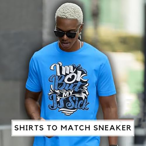 SNELOS Sneaker Outfit Graphic Tee for Men Soft Cotton Streetwear T Shirt Casual Top for Sneaker Lovers