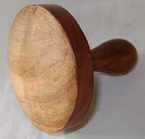 2 x NEW WOODEN ROTI CHAPATI DATTA PRESS INDIAN COOKERY, Brown, small
