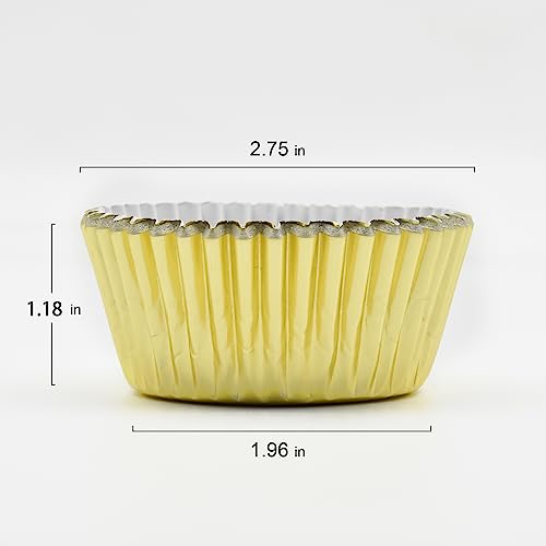 200 Pcs Gold Foil Cupcake Liners Standard Baking Cups Muffin Paper Cases by MODENGKONGJIAN - Image 2