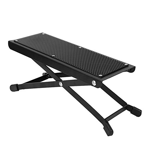 Pedal Plegable para Guitarra, Reposapiés para Guitarra Acústica de Metal Pedal Plegable Antideslizante Pedal Plegable para Guitarra Pl, Negro.