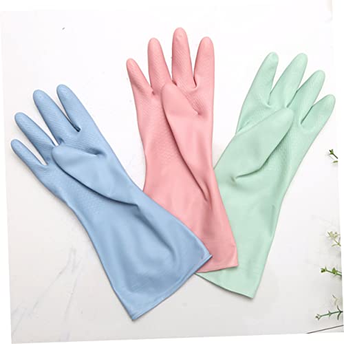 Amosfun 1 De Luvas Para Limpeza De Luvas De Látex Luva De Trabalho Luvas Não De Cozinha Luvas De Bor