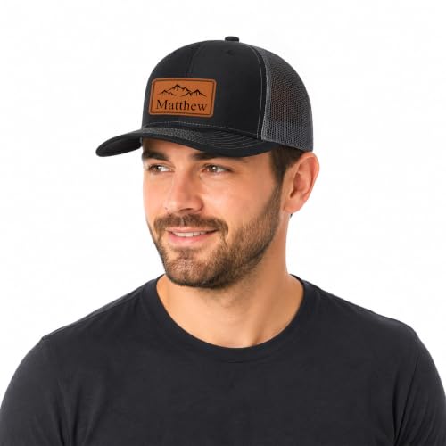 Image of Custom Hats for Men and Women, Personalized Baseball Cap with Leather Patch