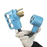 RV Plug 50 Amp to Welder Power Adapter,NEMA 14-50P to 6-50R 4 Prong Plug to 3 Prong 220/240V Welder Plug Adapter,Loaded Up to 12,500W 8/3 AWG 50 Amp Welder Electrical Adapter Cord,12 inch