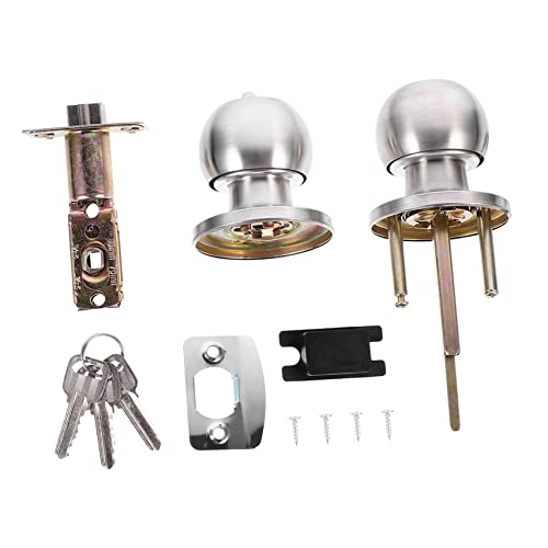 HYTROVE Serrure De Porte Intérieure Acier Inoxydable Bouton Sphérique Installation Rapide Pour Chambre Et Bureau