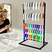 5 Tier Ribbon Holder Organizer Rack, Ribbon Holder, Freestanding Multifunctional Rack, Ribbon Storage, Metal Large Capacity Ribbon Stand Organizer for Craft Room, Cake Shop, Flower Store, Black