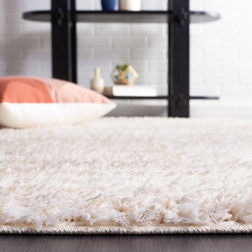 Safavieh Lindsay Collection Shaggy Rug for Living Room Dining Room Bedroom Short Pile Beige 3ft x 5ft, 91 x 152 cm (Rectangular) - Image 4