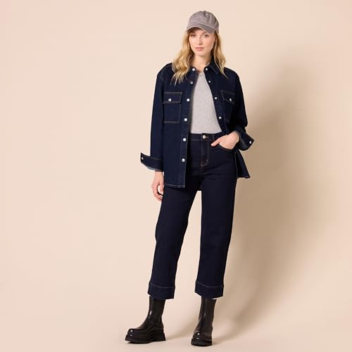 Amazon Essentials Women's Oversized-Fit Heavyweight Denim Shirt Jacket4