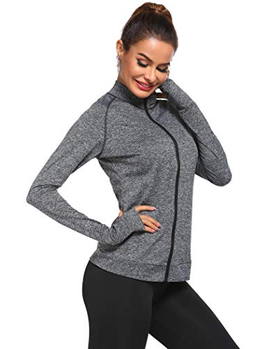 image for Pinspark Plus Size Athletic Jacket Sport Workout Full Zip Stand Collar