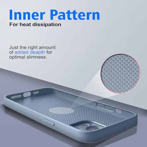 Image of Hupshy Back Case Cover for iPhone 13 AutoFocus Chromatic Lens Shield Case with Logo, Matte PC Glass, Protective Camera Lens Plating Cover for iPhone 13 (Matte, Blue)