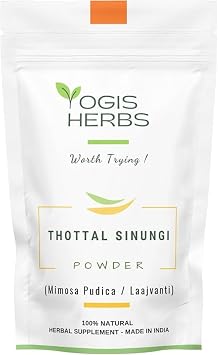 YOGIS HERBS Thottal Sinungi Powder Mimosa pudica/Lajwanti/Chuimui Traditional Tamil Herb for Digestive Comfort, Skin Wellness & Daily Detox Routines Single-Ingredient, Stone-Ground