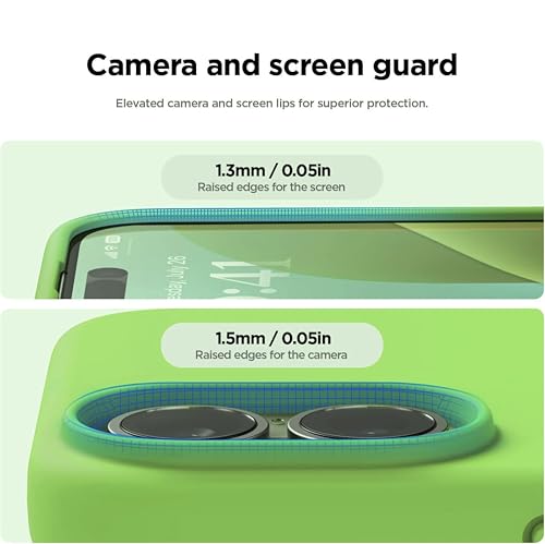 Image of SBMS Silicone Case for iPhone 17 6.3-Inch, Silky-Soft Touch Full-Body Protective Phone Case, Shockproof Back Cover for iPhone 17 (Fresh Green)