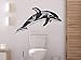 Produktbild GRAZDesign Badezimmer Tattoos Delfin mit Muster, Wandaufkleber Ornament, Wandtattoo Silhouette Fisch / 101x57cm / 054 türkis