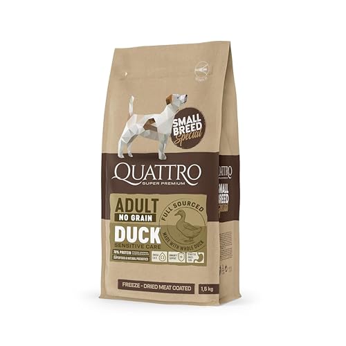 Image of Quattro Super Premium Adult Dog Food for Mini Breeds - Duck, 1.5 kg