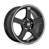 Motegi MR116 FS5 16X7 5X4.25/4.5 5.57 40mm GLOSS BLACK W/ MACHINED FLANGE - MR11667001340