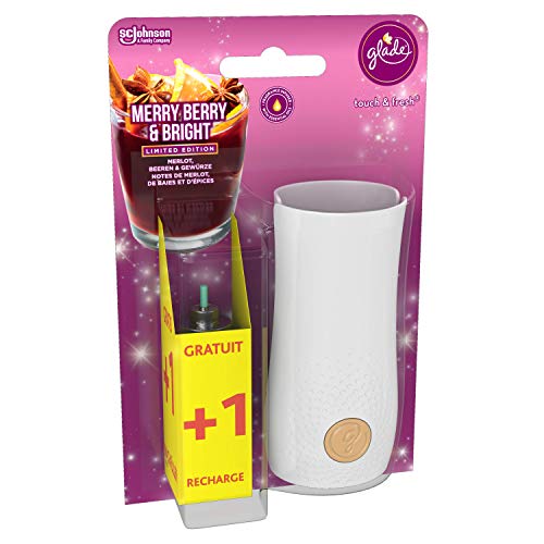 Glade Touch & Fresh Mini Spray, kamergeur, houder incl. 2 navullingen, Merry Berry & Bright (rode bessen, glühwein… - Image 3