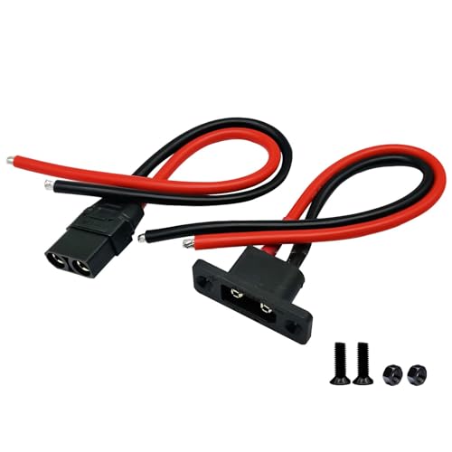 Amass XT90H XT90E-M Plug Male Female Extension Connector Adapter with Sheath Housing with 12AWG 20cm Silicone Wire for RC Lipo Battery FPV Racing Drone