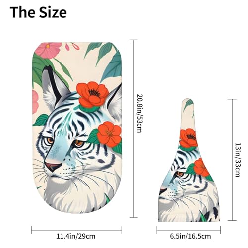 Cute White Tiger Print Newborn Swaddle Blanket with Beanie Set, Soft Baby Sleep Sack Receiving Wraps, for Boy Girl4