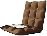 MERCB Chaise de méditation pliante réglable sur 6 positions sur lit simple avec dossier amovible