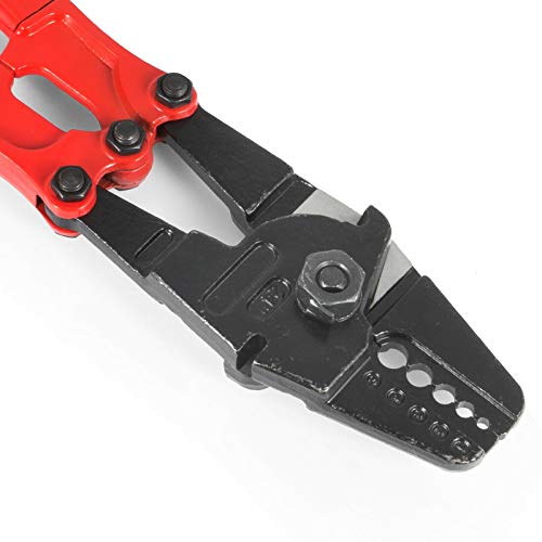 Vevor Hand Swager Crimper 24 Inch,Swaging Tool 5 Cavity 1/16" 3/32" 1/8" 5/32" 3/16",Hand Cimping Tool For Copper Aluminum Oval Sleeves And Stop Sleeves,Wire Rope Crimping Tool Swage Tool Long Hand #TOP7