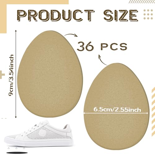 Image of Jecery 36 Pcs Suede Soles for Dance Shoes Non Slip Shoe Pads on Bottom of High Heeled Shoes Protectors Adhesive for Women(Beige)