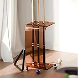 Gvqng Soporte De Suelo para Tacos De Billar PequeñOs, Taquera De Billar Tipo C De AcríLico De Moda para 8 Tacos, Taquera De Billar Independiente, para Salas De Juegos,Marrón
