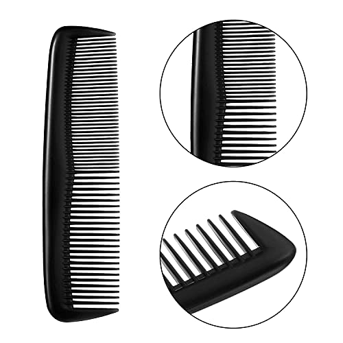 Pocket Combs Hair Care Pack of 15 Combs - unbreakable, Black, One Size