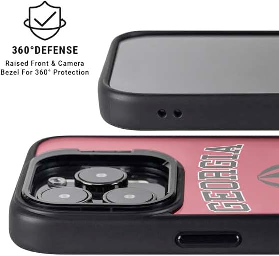 Skinit Kickstand Phone Case Compatible with iPhone 16 Pro Max - Officially Licensed University of Georgia Bulldogs Logo Design