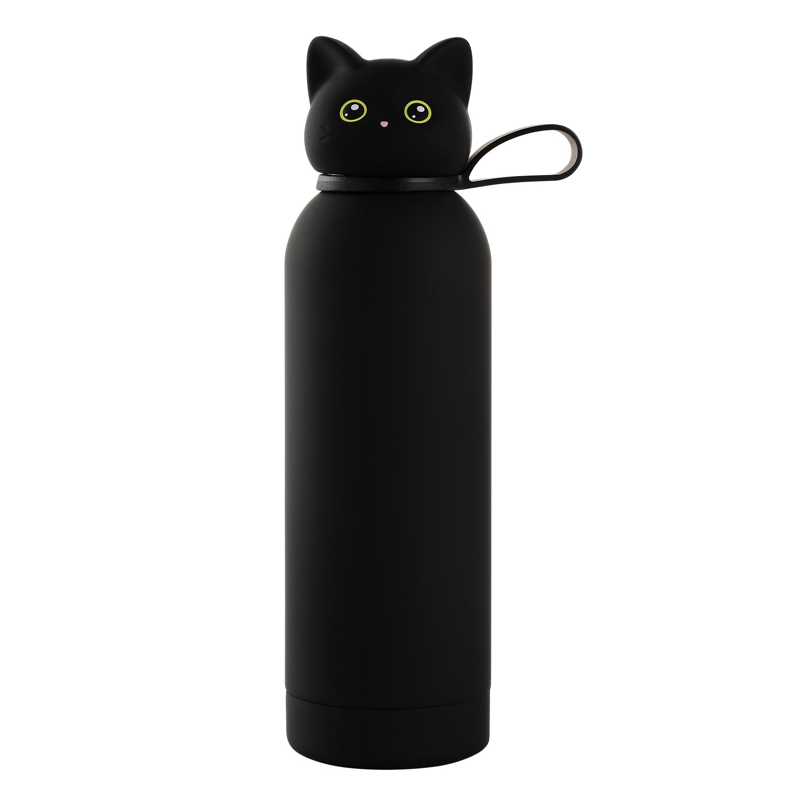 Vacuum Insulated Stainless Steel Water Bottle, Black Cat, 17oz