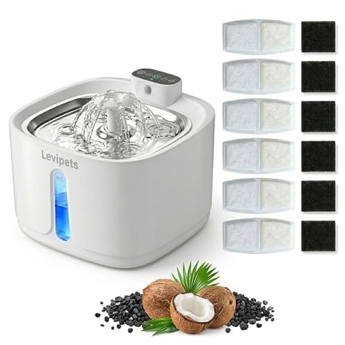 Fuente de agua inalámbrica para gatos 3.2L con filtros