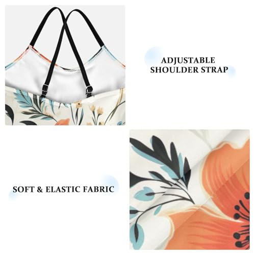 Flowers Floral Vintage Girls One Piece Swimsuit Beach Swimwear 208515553