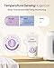 Nuliie 100pcs Temp-Sensing Breastmilk Storage Bag, Huge Temp-Sensing Icon & Locking Clamp, 6oz Breast Milk Storage Bags Freezer Pour Spout, Self Standing Milk Storage Bags Breastmilk, BPA-Free No-Leak