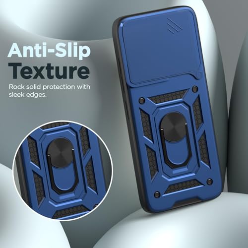 Image of AIBEX Back Cover for Vivo V60E 5G / Vivo T4 Pro 5G / Vivo V60 5G | D10 Tough Armor Case | Sliding Camera Shield | 360 Protection | Kickstand Ring Holder | Military-Grade Bumper Case