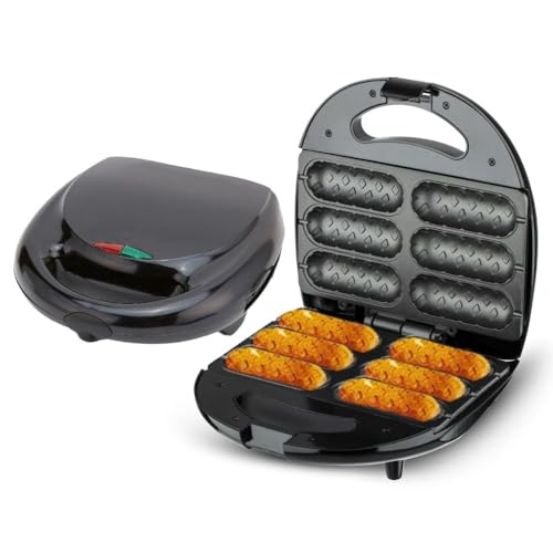 Brfveob コーンドッグマシン 6個のホットドッグを作る DIY 110V ソーセージ調理器 誕生日プレゼント BBQ