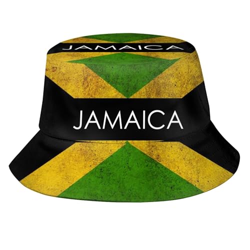 Sombrero Bucket con bandera Jamaica para hombre y mujer miniatura 1
