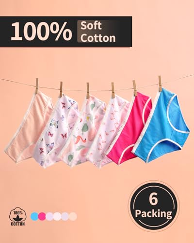 Teen Little Girls' Soft Cotton Underwear Toddler Undies Kids Panties,Breathable Panties Baby Soft Comfort Briefs3