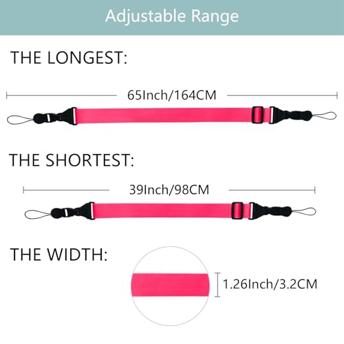 Gowjaw 3 Pack Adjustable Shoulder Strap:Comfortable for iPad Strap Nylon Neck Lanyard for iPad/Samsung Tablet Case,Camera Binocular Crossbody Laptop Luggage Bag(Pink)