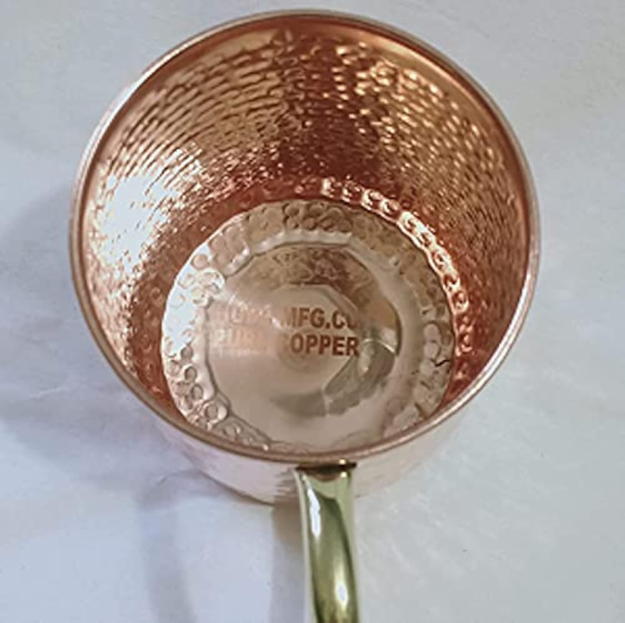 Copper Mugs with Lacquer Layer, Set of 4