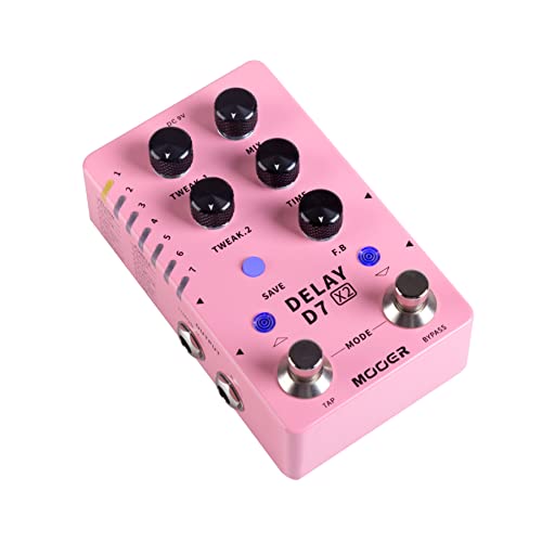 Mooer Guitar Delay Effect Pedal With14 Different Types Delay Authentic Vintage And Modern Delay Effects From Classic Analog, Tape Delays, Experimental Low-Bit Delay For Electric Guitars Bass #TOP4