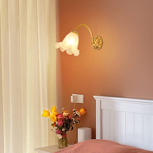 Apliques de pared for sala de estar modernos con soporte de cobre E14 4