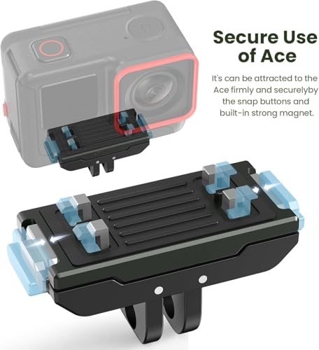 Support magnétique caméra libération rapide pour éviter les pertes de temps sur Insta360