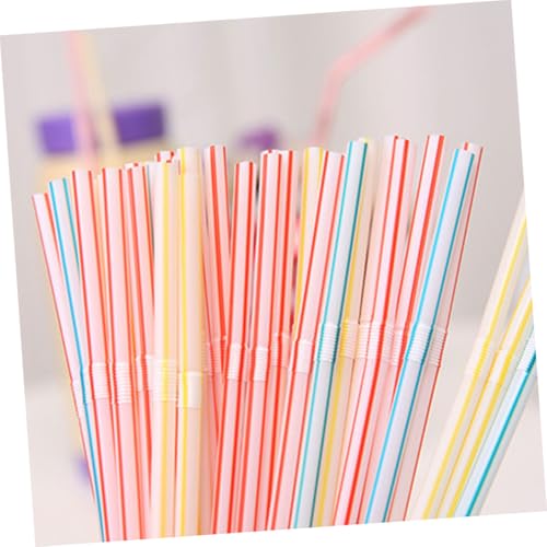 600 pitillos flexibles de plástico desechables para fiestas miniatura 2