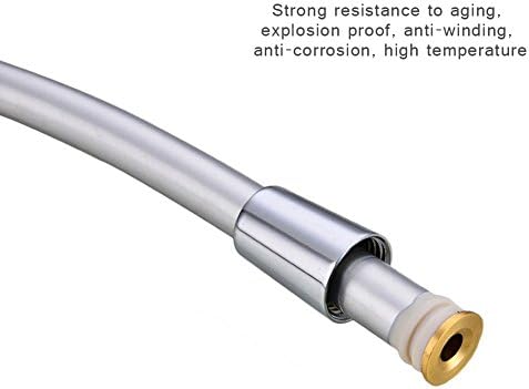 LEEFE PVC Smooth Shower Hose Flexible Anti-Kink Handheld Shower Head Hose with Brass Connections 1.5M / 59 Inch
