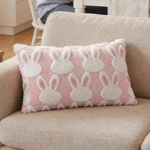 Coussin lapin de Pâques déco de printemps pour chambre et salon