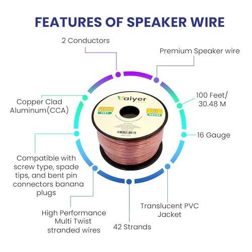 Image of Vaiyer Home Theater Sound System Kit - 2000 W Bluetooth Amplifier w / 4 Qty of 8 inch Framed Ceiling Speakers 300 W Each, Mic, 200 ft Speaker Wire & Remote for Living Room, Office, Commercial, Bars