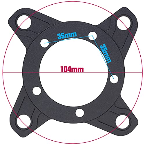 Isoar Motor Bike Gear Adapter 36V/48V Mid Drive Chainring Spider 104Bcd For Bafang 8Fun Bbs01B Bbs02B 250W 350W 450W 500W 750W #TOP5