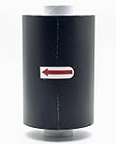 Foilmall Aluminium-Färbefolie, 12 cm x 100 m, 12 µm, Schwarz, Geprägte Textur für Friseure