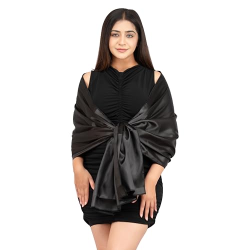 FYNITE Satin Shawls and Wraps for Women – Soft Silky Evening Scarves for Weddings, Parties, Bridesmaids & Special Occasions4