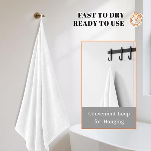 Lunoku 4 Pack Bath Towels Set 35 x 70in Extra Large, Ultra Soft Microfiber - image 4