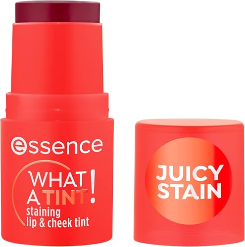 essence | What a Tint! Staining Lip & Cheek Tint | Long-Lasting Balm Blush & Lip Stain | Lightweight, Easy to Blend Jelly Balm | Vegan & Cruelty Free (20 Grapefruit Bliss)